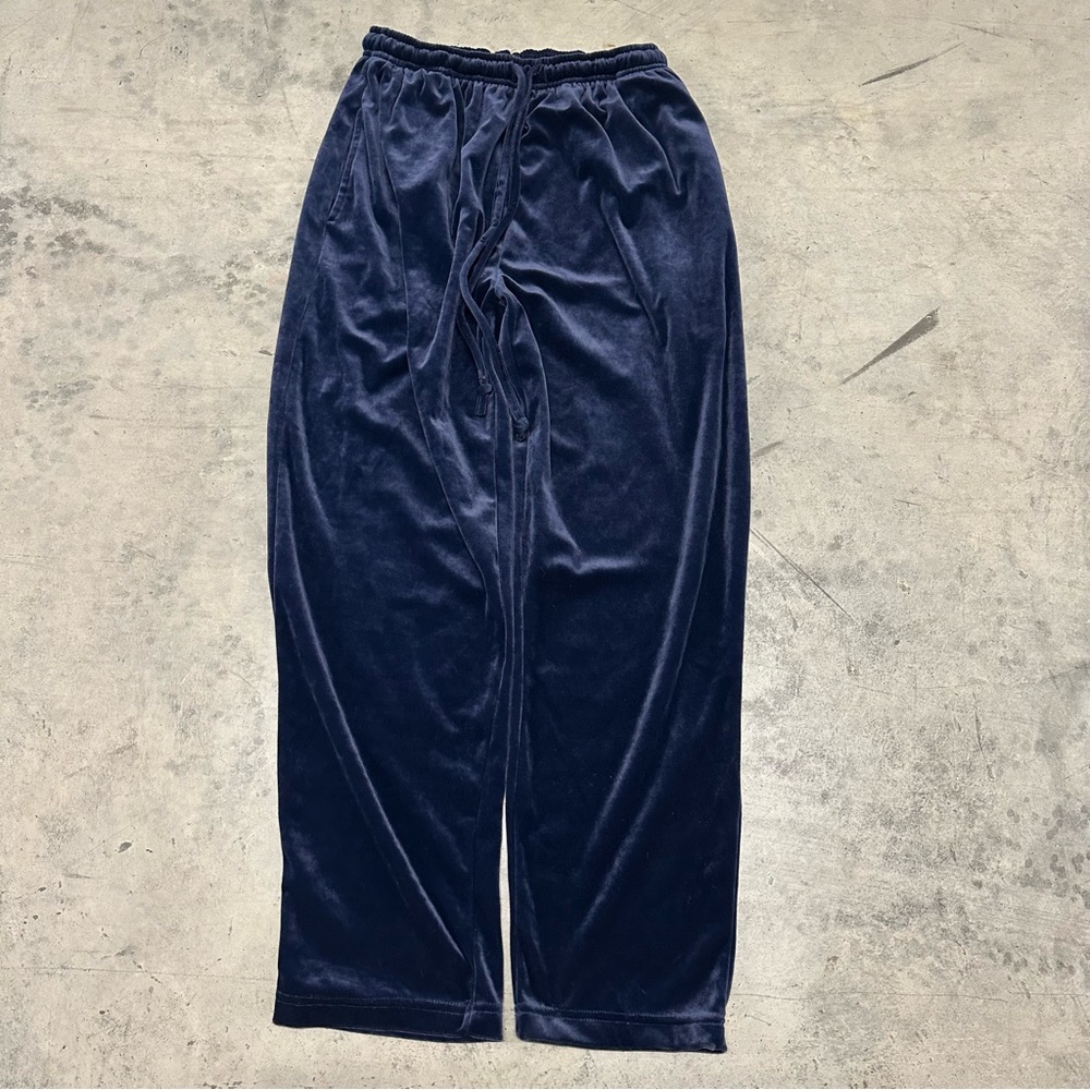 Y2K Women’s Blue Velour‎ Cozy Sweatpants Casual Small